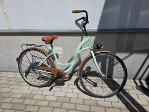 Zdjęcie kolorowe przedstawiające skradziony rower.