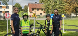 Zdjęcie kolorowe przedstawiające działania profilaktyczne Światowy Dzień Bez Samochodu