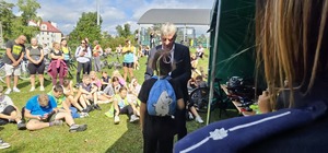 Zdjęcie kolorowe przedstawiające działania profilaktyczne Światowy Dzień Bez Samochodu