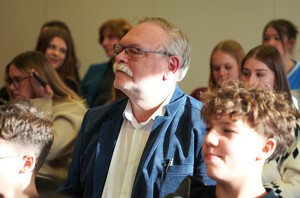 Zdjęcie przedstawia kulisy castingu programu "Przyszłość a Ty"